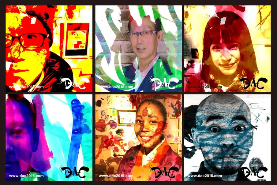 ご来場者様の顔をアート！”DAC落書きアート”。障がい児コラボアート展に新企画！